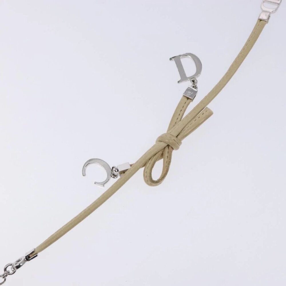 Christian Dior Bracelet Leather Beige Auth am8986 - Picture 8 of 10